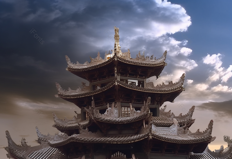 中国北京古建筑中国建筑房屋屋顶航拍视角乌云密布图像摄影,高清,摄影图,摄影图片,图片大全,摄影图免费下载